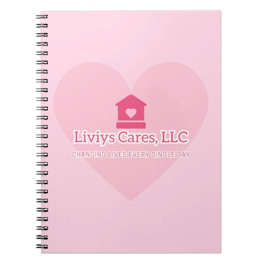 Liviys Cares ロゴ ノートブック (正面)