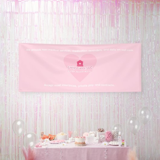 Liviys Cares ロゴ 横断幕 (パーティー)