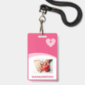 Liviys Cares Logo バッジ (Front with Lanyard)