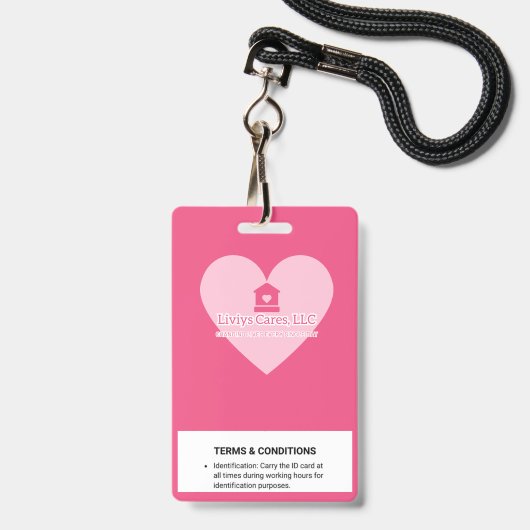 Liviys Cares Logo バッジ (Back with Lanyard)