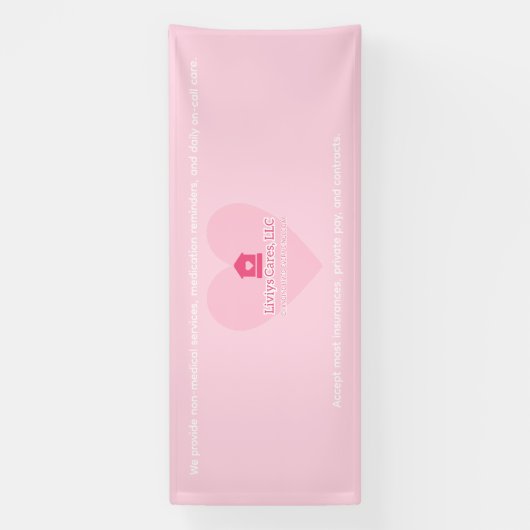 Liviys Cares Logo 横断幕 (縦)