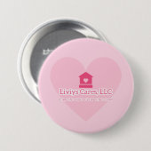 Liviys Cares Logo 缶バッジ (正面&裏面)