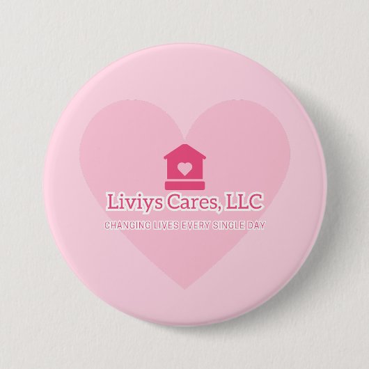 Liviys Cares Logo 缶バッジ (正面)