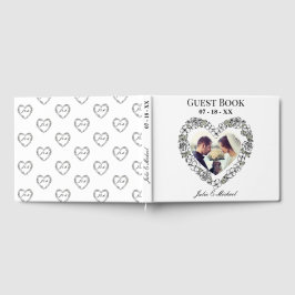 Livre d'or de mariage photo en forme de cœur flora ゲストブック