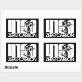 LixBMX '4130 - Zero Carbon'スタンプ 長方形シール (シート)