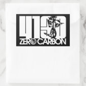 LixBMX '4130 - Zero Carbon'スタンプ 長方形シール (バッグ)