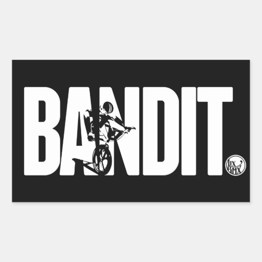 LixBMX 'Bandit'スタンプ 長方形シール (正面)