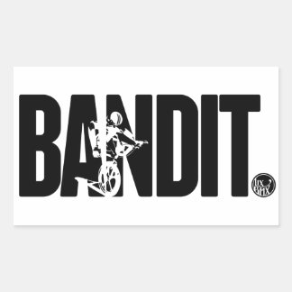 LixBMX 'Bandit'ヴィンテージBMXステッカー 長方形シール