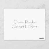 Liz Revitによるカラスのカボチャのポストカード ポストカード (裏面)