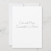 Liz Revitによる「猫と月」のハロウィン招待状 招待状 (裏面)