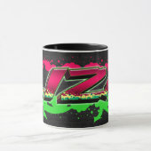 Liza Vorname Name Graffiti red green Tasse マグカップ (中央)