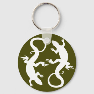 Lizard Art Keychain Cool Retro Reptile Art Gifts キーホルダー