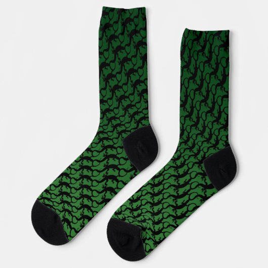 Lizard Art Socks Cool Reptile Socks Customize ソックス (左)