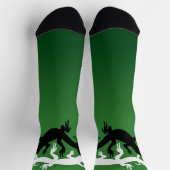 Lizard Art Socks Yin Yang Reptile Socks Custom ソックス (上部)