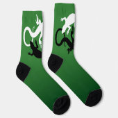 Lizard Art Socks Yin Yang Reptile Socks Custom ソックス (右)