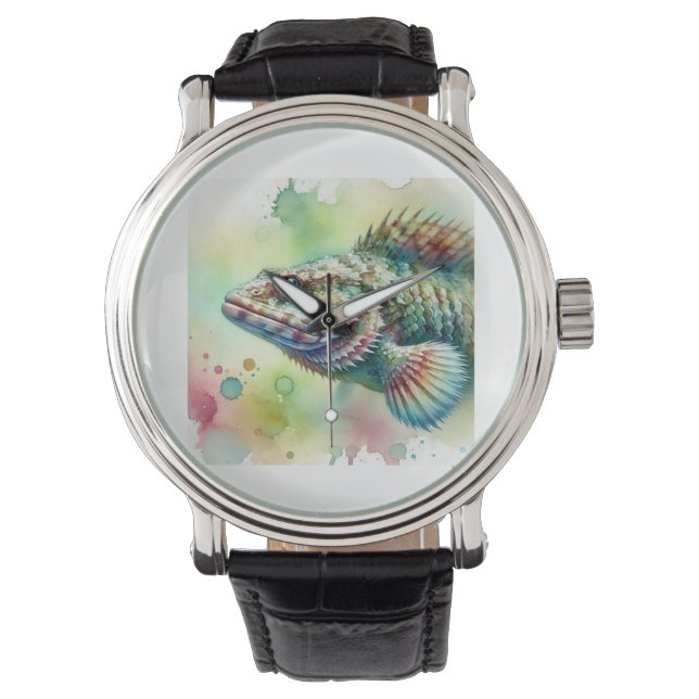 Lizard Fish 020924AREF150 - Watercolor 腕時計 (正面)