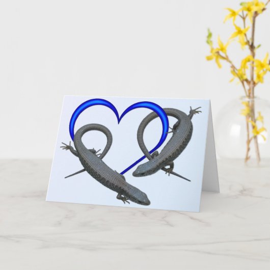 Lizard I'm Sorry カード (黄色い花)