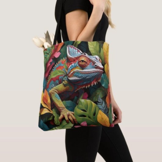 Lizard Leaves & Colour トートバッグ