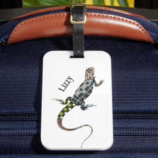 Lizard Luggage Tag ラゲッジタグ (正面インサイチュ2)