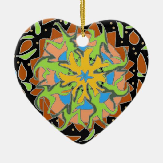 Lizard Mandala セラミックオーナメント (正面)