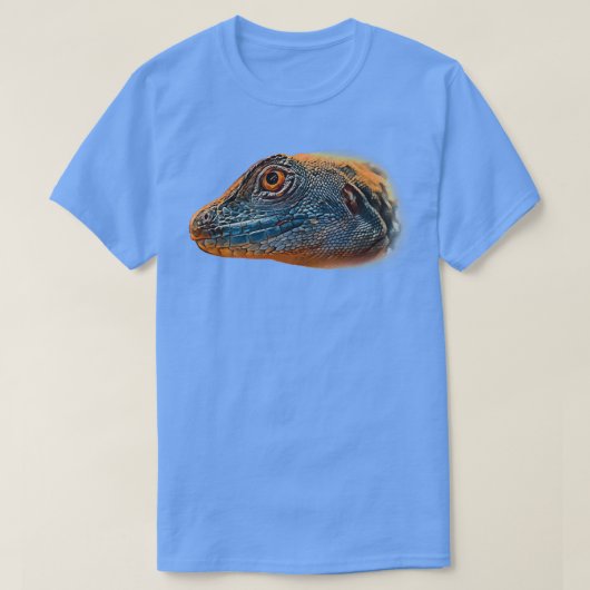 Lizard Reptile Digital Painting Scales Triblend Tシャツ (デザイン正面)