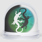Lizard Snow Globe Personalized Reptile Snow Globes (正面)