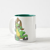 Lizillaの大きいマグ ツートーンマグカップ (正面左)