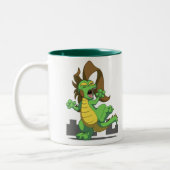 Lizillaの大きいマグ ツートーンマグカップ (左)