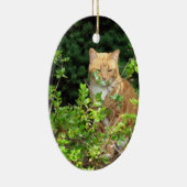 Lizzieの表の庭の猫、 セラミックオーナメント (右)