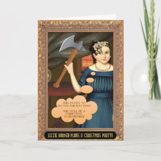 Lizzieボーデンのクリスマスカード(書直される歴史 シーズンカード