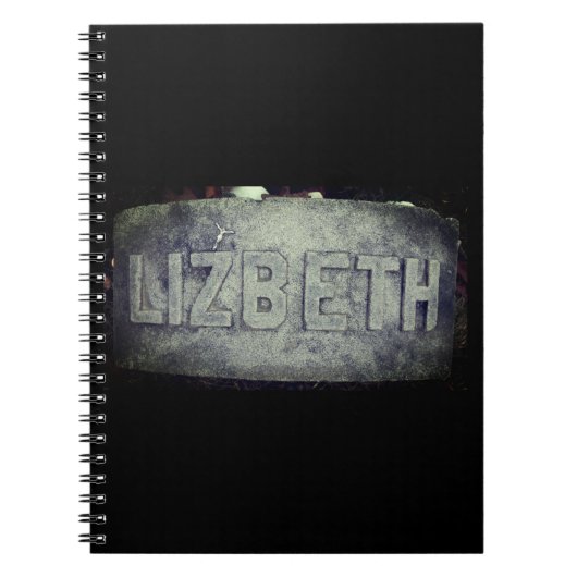 Lizzie Borden墓標 – 秋川， MA ノートブック (正面)