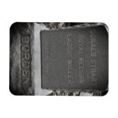 Lizzie Borden Dog Headstone - 'Sleeping Awhile' マグネット (横)