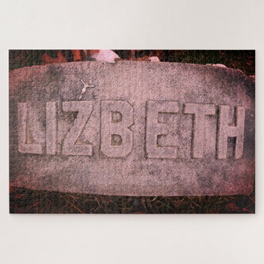Lizzie Borden Gravestone 'Lizbeth'秋川， MA ジグソーパズル (横)