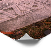 Lizzie Borden Gravestone 'Lizbeth'秋川， MA ポスター (角)