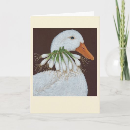 Lizzie the Duck folded greeting card カード (正面)