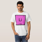 Lizzy 名前 化学元素 周期表 tシャツ (正面フル)