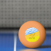 LJモノグラムエレガントモダンビーチ結婚式 卓球ボール (ネット)