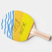 LJモノグラムエレガントモダンビーチ結婚式 卓球ラケット (横)