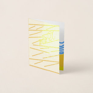 LJモノグラムモダンエレガントビーチ結婚式 箔カード