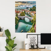 Ljubljana, joyau slovène ポスター (ホームオフィス)