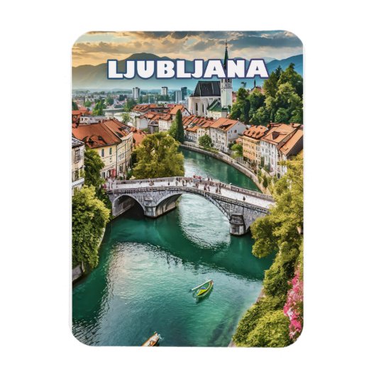 Ljubljana, joyau slovène マグネット (縦)