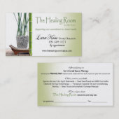 LKのためのカスタムな"Pür禅"のスパの名刺 名刺 (正面/裏面)