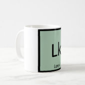 Lk - リーキ(西洋ねぎ)の化学元素記号 コーヒーマグカップ (正面左)