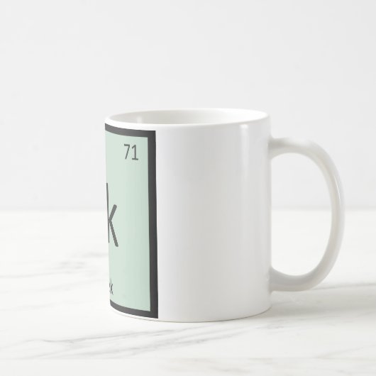 Lk - リーキ(西洋ねぎ)の化学元素記号 コーヒーマグカップ (右)