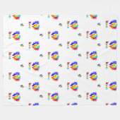 LK Logo Baby Blanket – Comfort That Inspires フリースブランケット (正面(横))