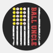 Llおじさんアメリカ国旗Llersのソフト叔父を販売 ラウンドシール (正面)