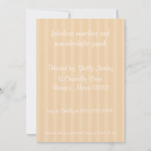 L'lのひよこのベビーシャワーの招待状 招待状 (裏面)