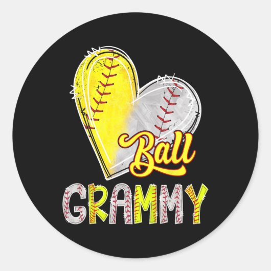 Ll Grammyハートは両方のソフトグラミーを販売 ラウンドシール (正面)