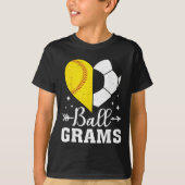 Ll Grams Funny Softll Soccer Grams  Tシャツ (正面)