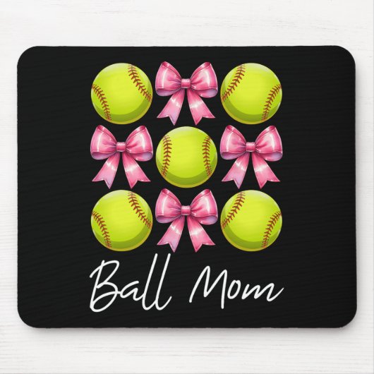 Ll Mom Softll Mom Mama Mother's Day Pink Coquette  マウスパッド (正面)